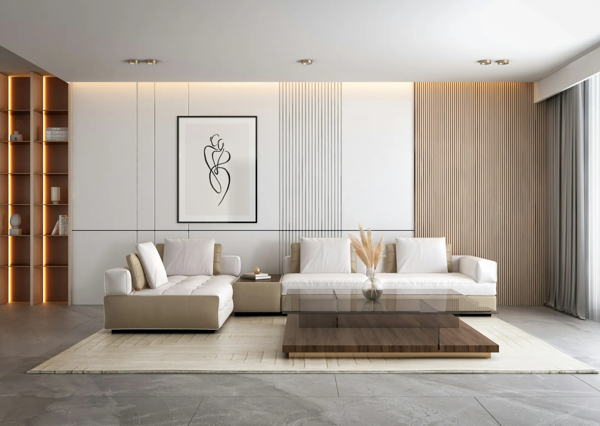 Bright updated room in a remodeled home