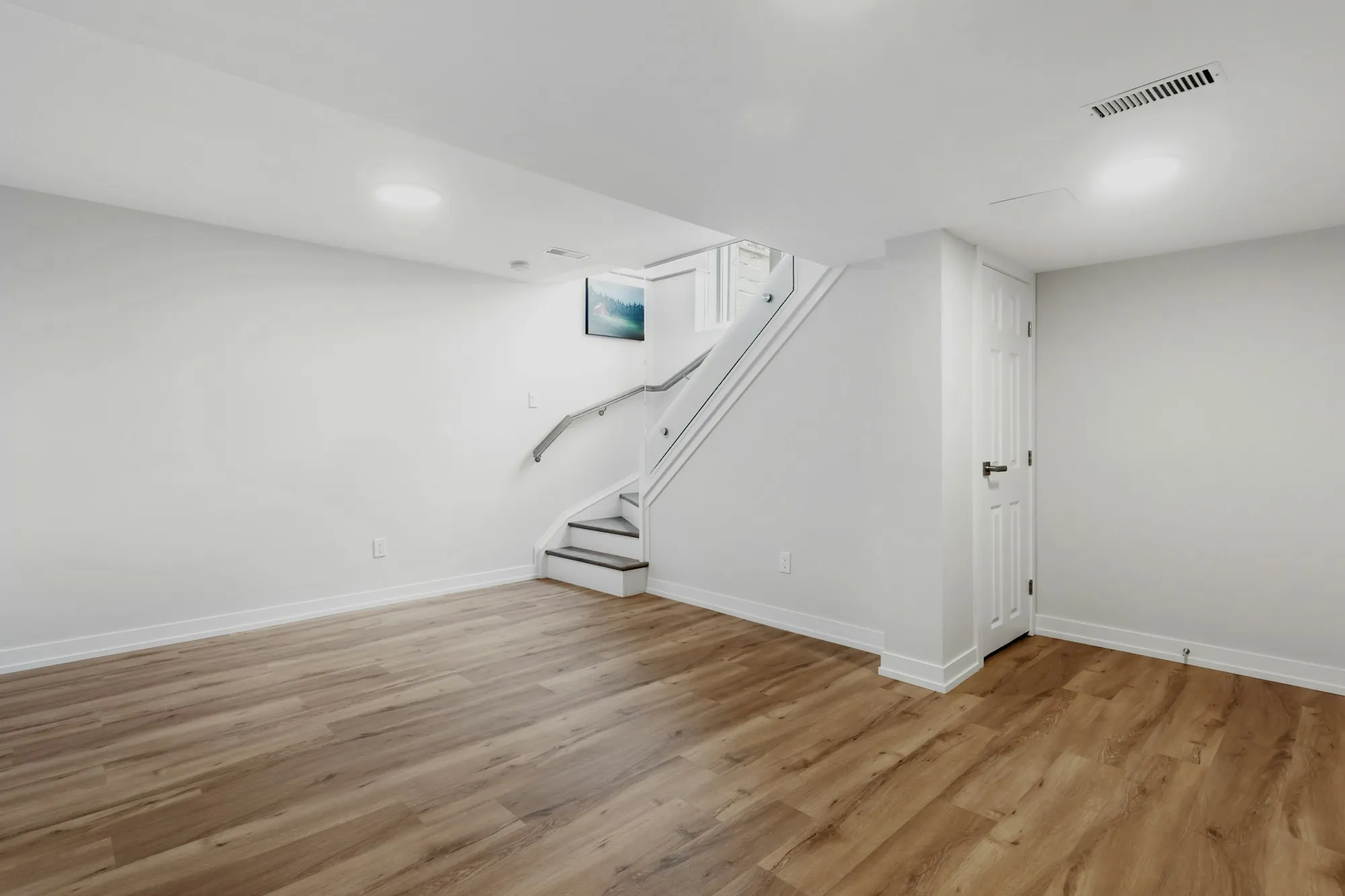 Finished basement living space