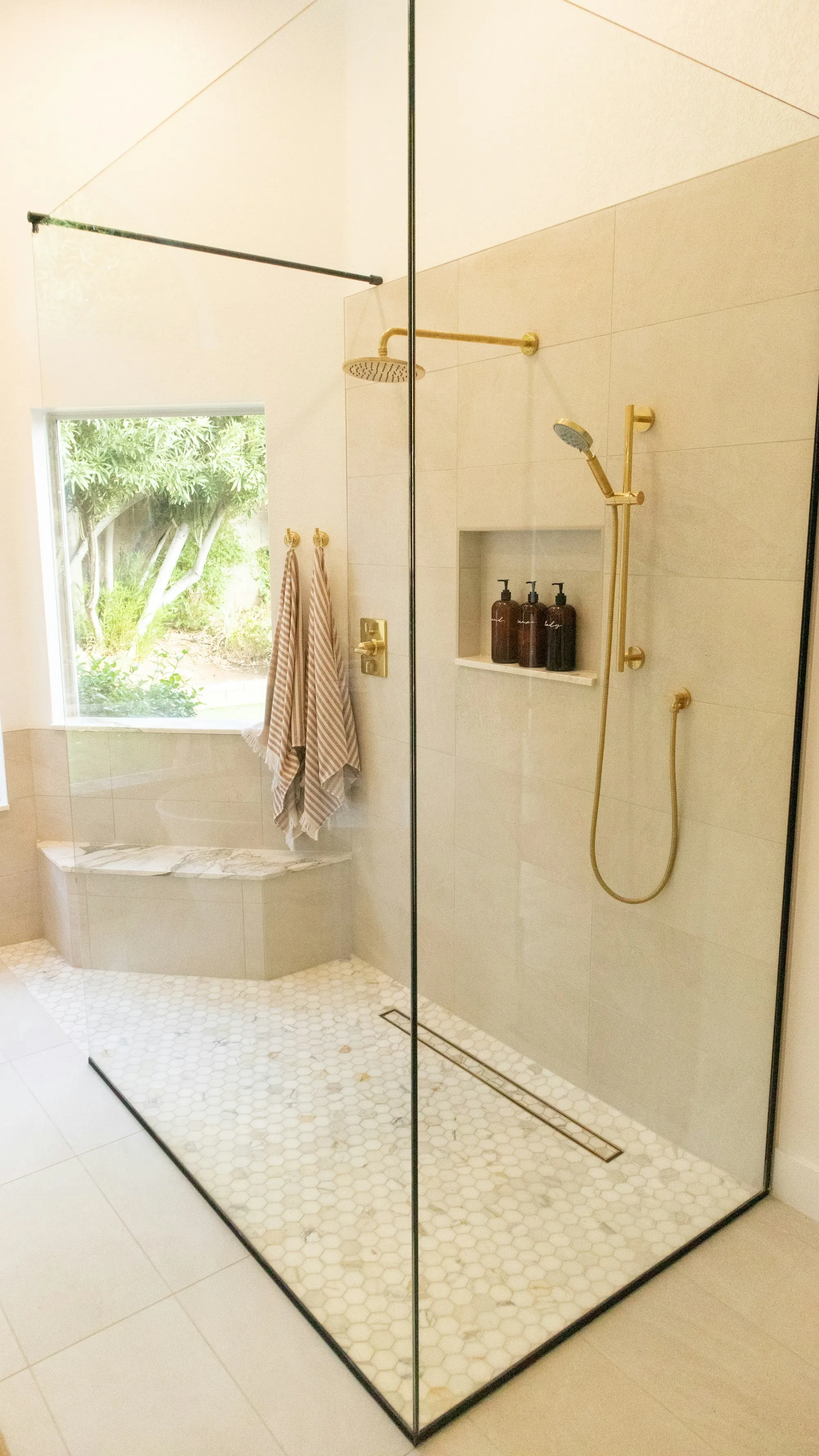 Renovated bathroom with modern fixtures
